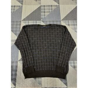 Vintage 90s Heavyweight Cable 3d Knit Geometry Made In‎ Italy Men’s Size XL